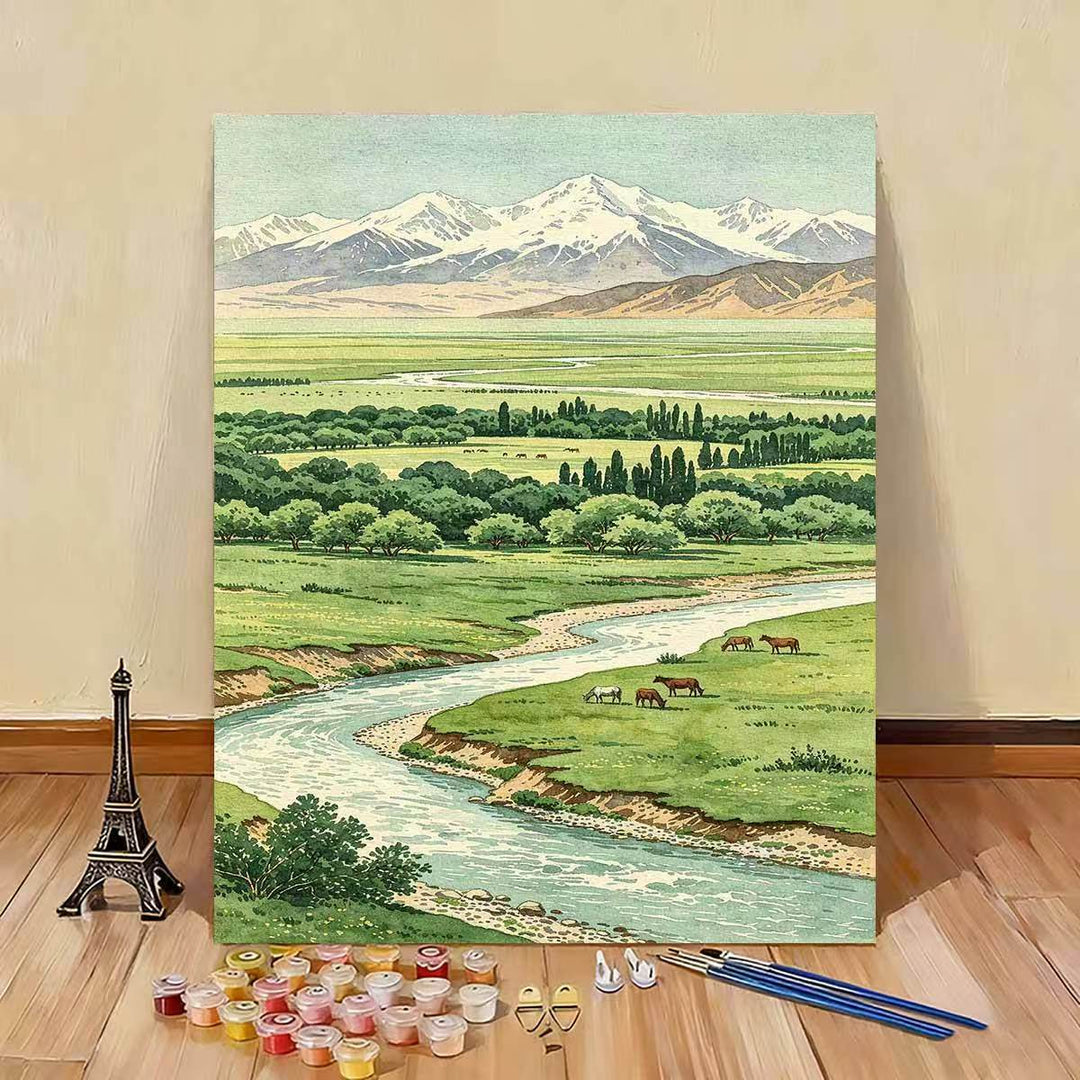 Scenic Nature Landscape Paint by Numbers Kit Kalsten
