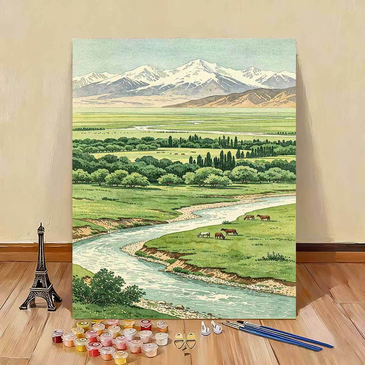 Scenic Nature Landscape Paint by Numbers Kit Kalsten