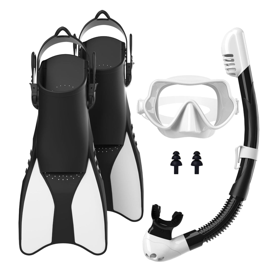 Snorkel set with high-quality fins and ergonomic diving mask Kalsten