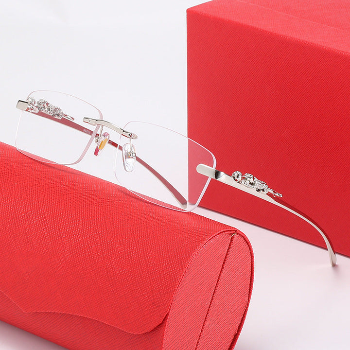 Ladies fashionable sunglasses with elegant metal frame and embellished temples Kalsten