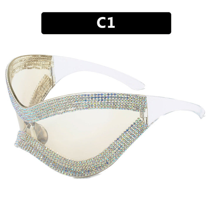Ladies glamorous sunglasses with rhinestone-studded frame Kalsten