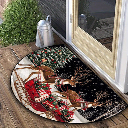 Festive Holiday-Themed Welcome Mat Acalora