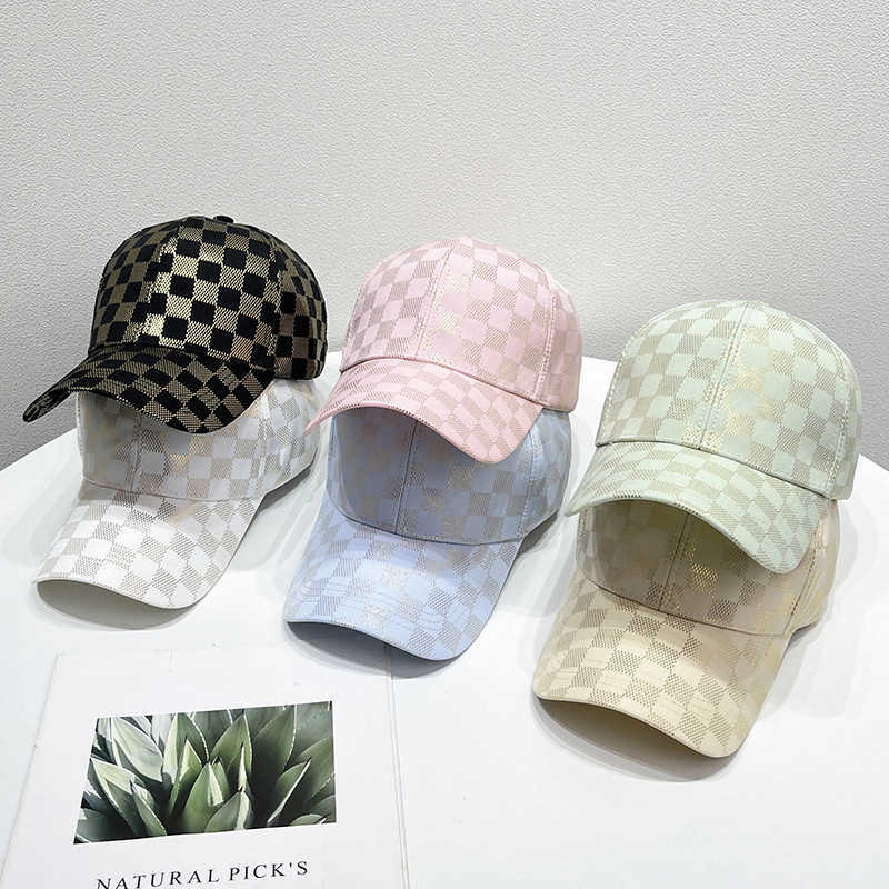 Women's Stylish Checkered Pattern Baseball Cap Kalsten