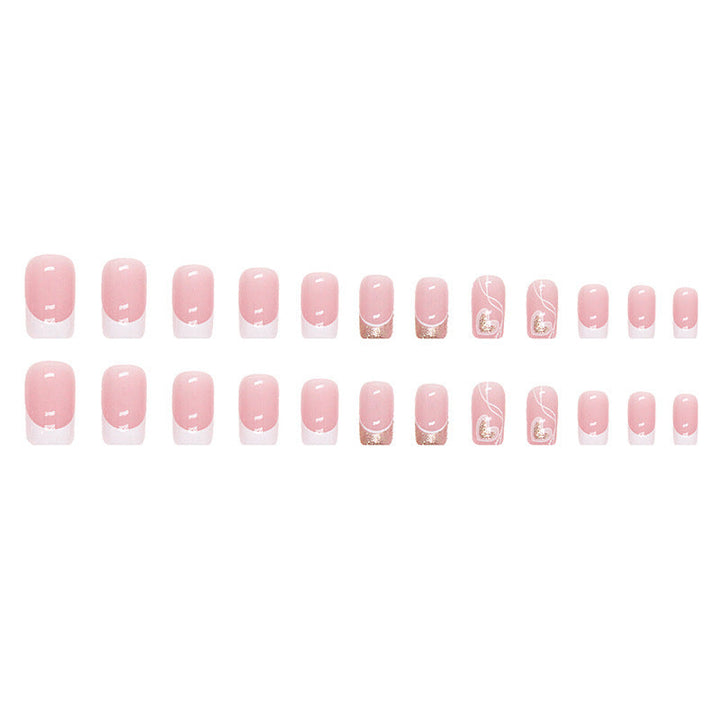 Heart-Design Press-On Nail Art Tips Kalsten