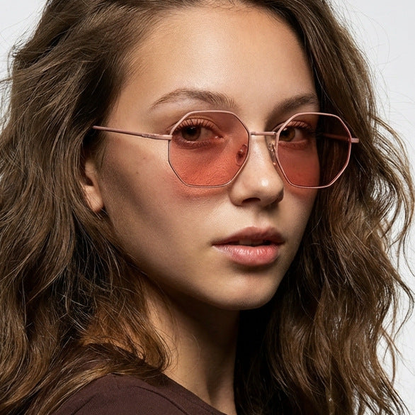 Women's octagonal sunglasses with elegant metal accents Kalsten