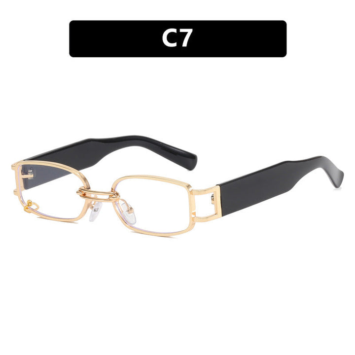 Ladies sunglasses in luxurious rectangular design with golden accents Kalsten