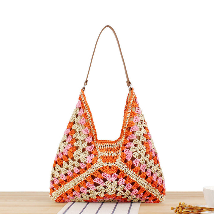 Hand-knotted shoulder bag in modern design Kalsten