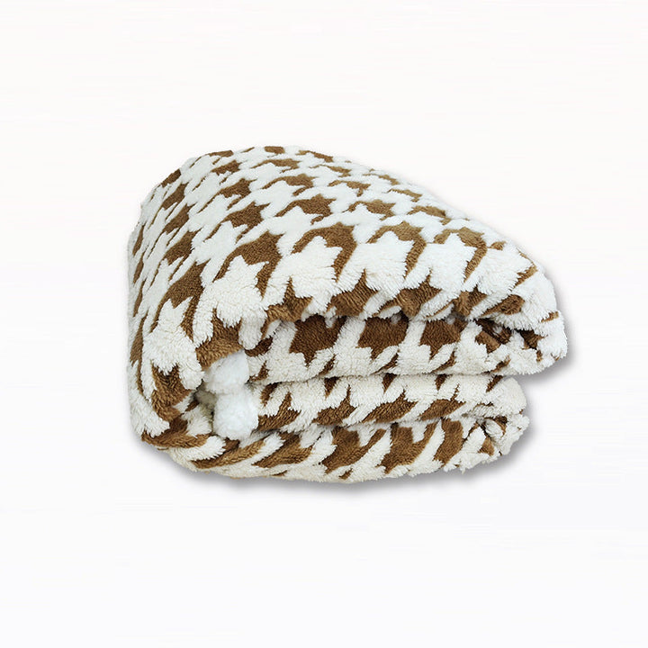 Ladies cuddle blanket with unique houndstooth pattern Kalsten