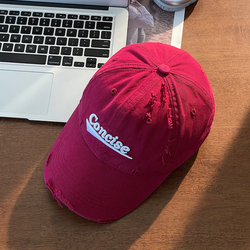 Women's Distressed Casual Cotton Cap Kalsten