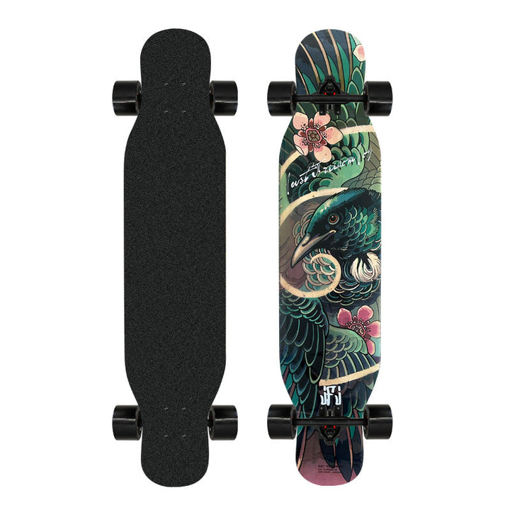 Artistic Lion-Emblazoned Longboard Kalsten