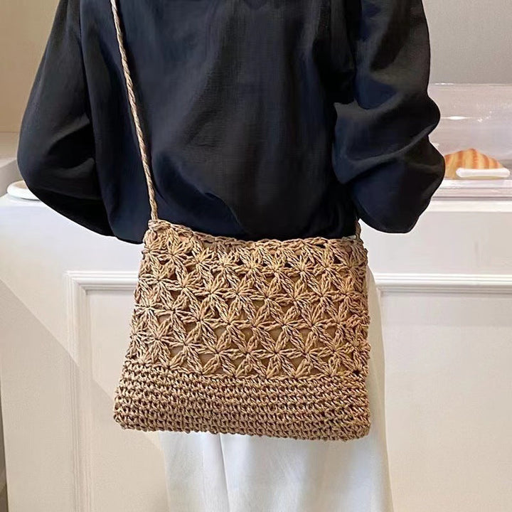 Macramé Shoulder Bag with Floral Pattern Kalsten