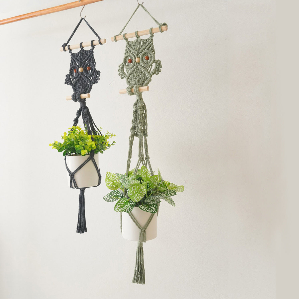 Decorative Macrame Owl Planter Acalora