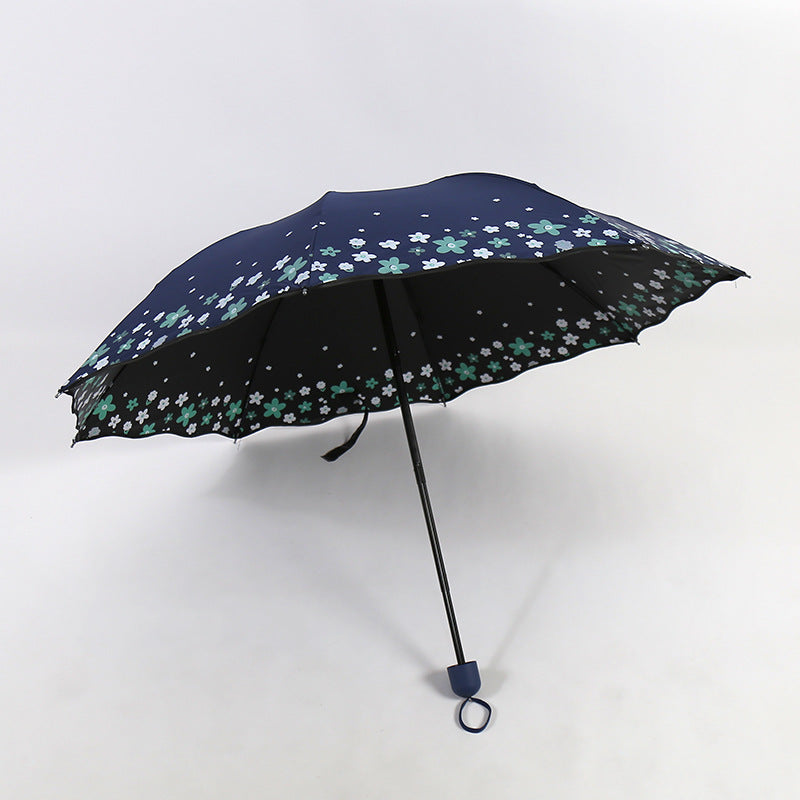 Women's Folding Umbrella with Detailed Floral Design Kalsten