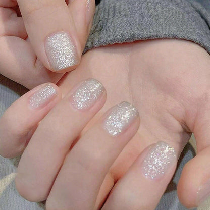 Elegant glitter pattern artificial nails Acalora