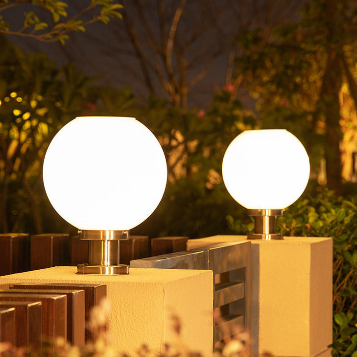 Modern Stainless Steel Globe Fence Post Lighting Fixtures Kalsten