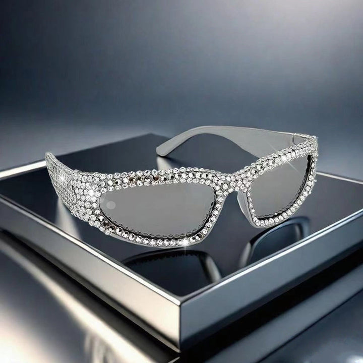 Women's Glittering Sunglasses with Sparkling Crystal Frame Kalsten