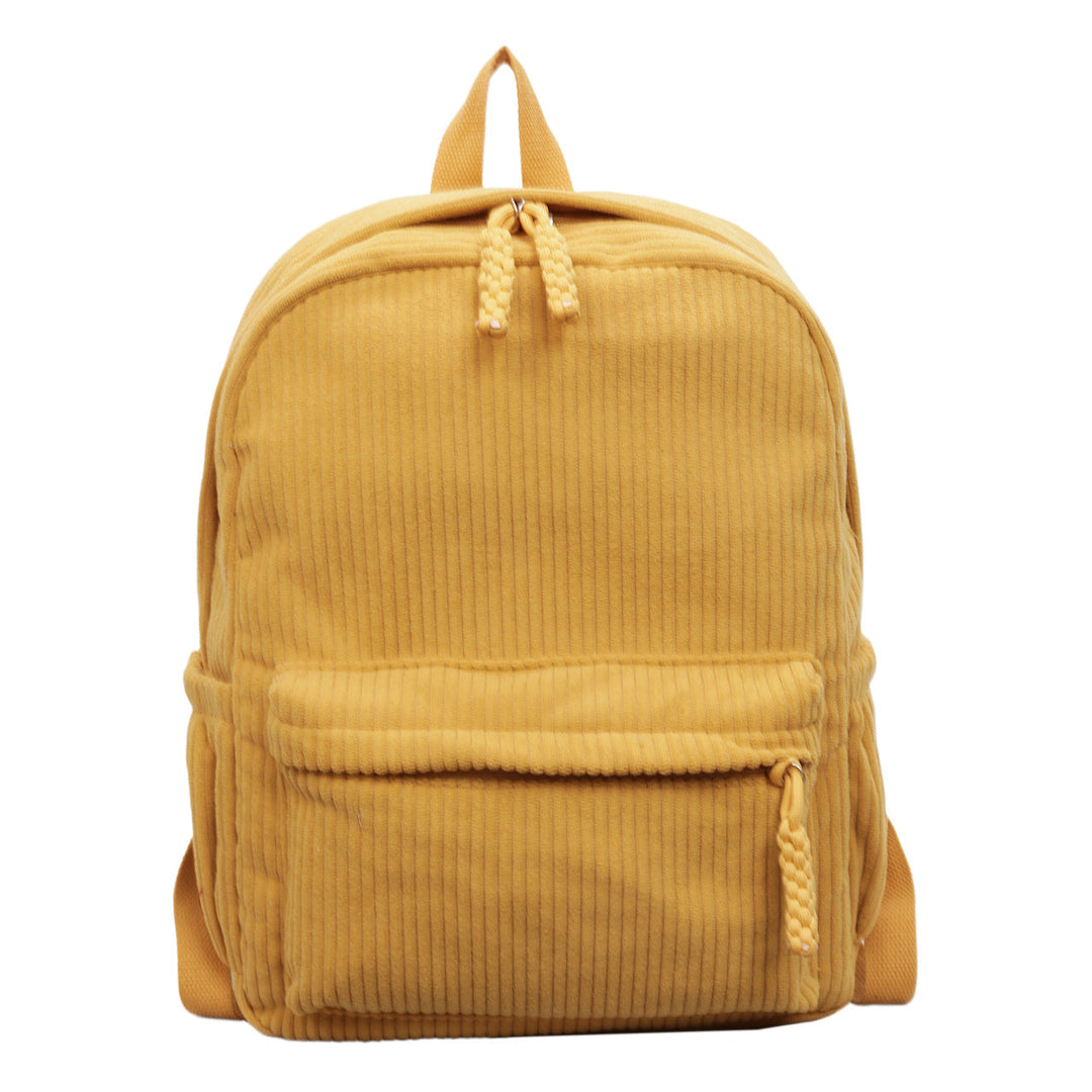 Corduroy Textured School Backpack Kalsten