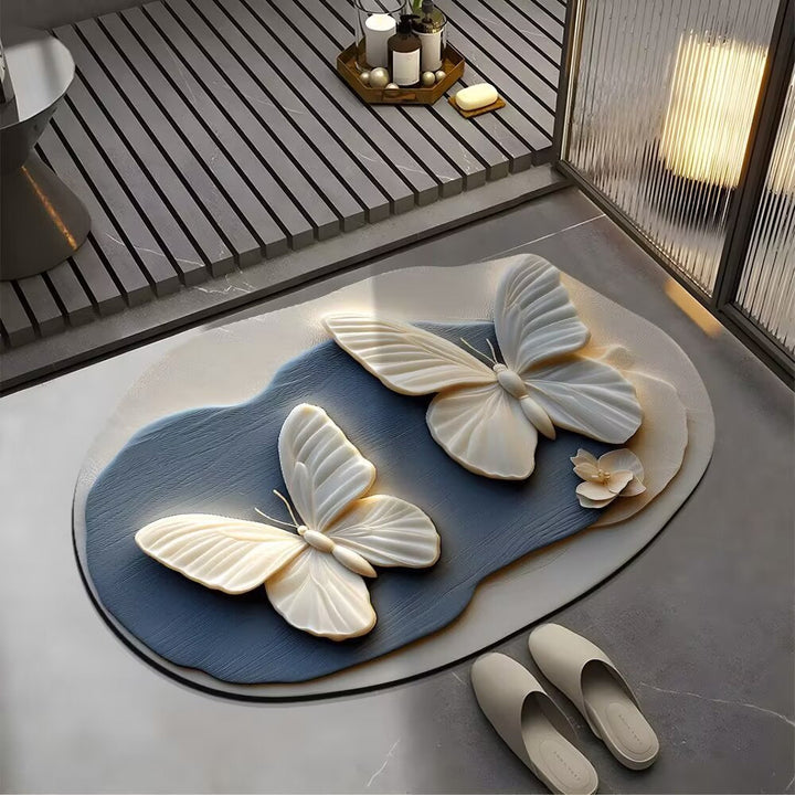 Decorative Butterfly Bath Mat Kalsten