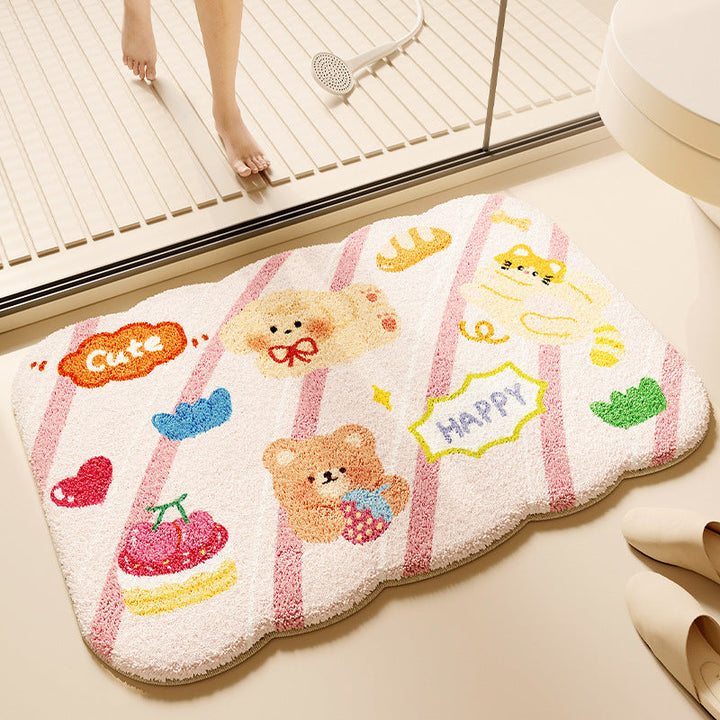 Cartoon Animal-Themed Bath Mat Kalsten