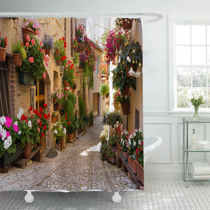 Floral Lane-Inspired Shower Curtain Kalsten