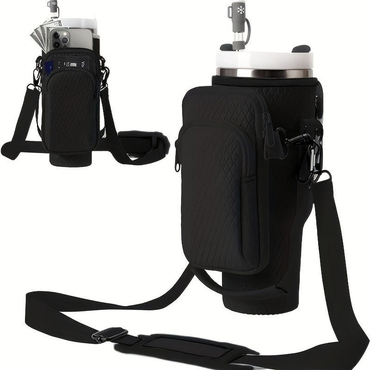Ladies trendy and sparkling drinking bottle with shoulder bag Kalsten