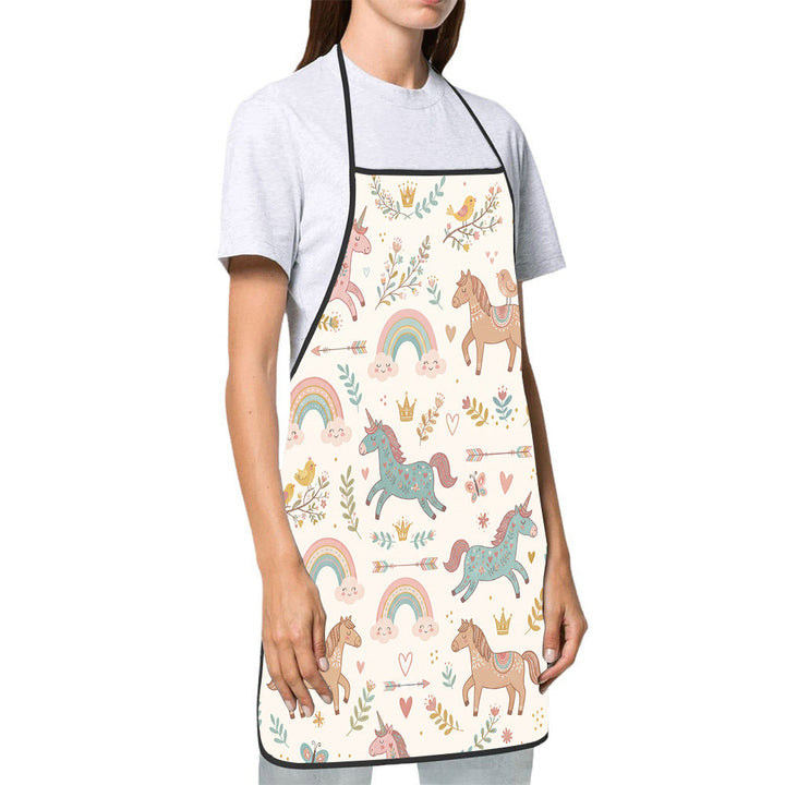 Dog Lover Full-Coverage Kitchen Apron With Adjustable Neck Strap And Waterproof Polyester Shell