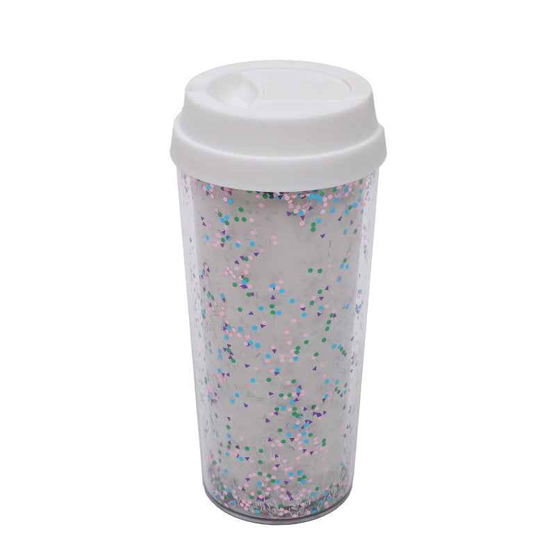 Ladies Glitter Drinking Cup with Leak-Proof Lid and Ergonomic Handle Kalsten