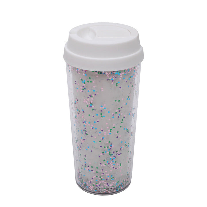 Ladies Glitter Drinking Cup with Leak-Proof Lid and Ergonomic Handle Kalsten