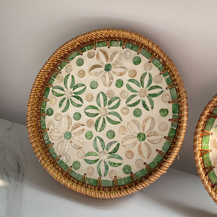 Women's Round Mosaic Serving Platter Kalsten