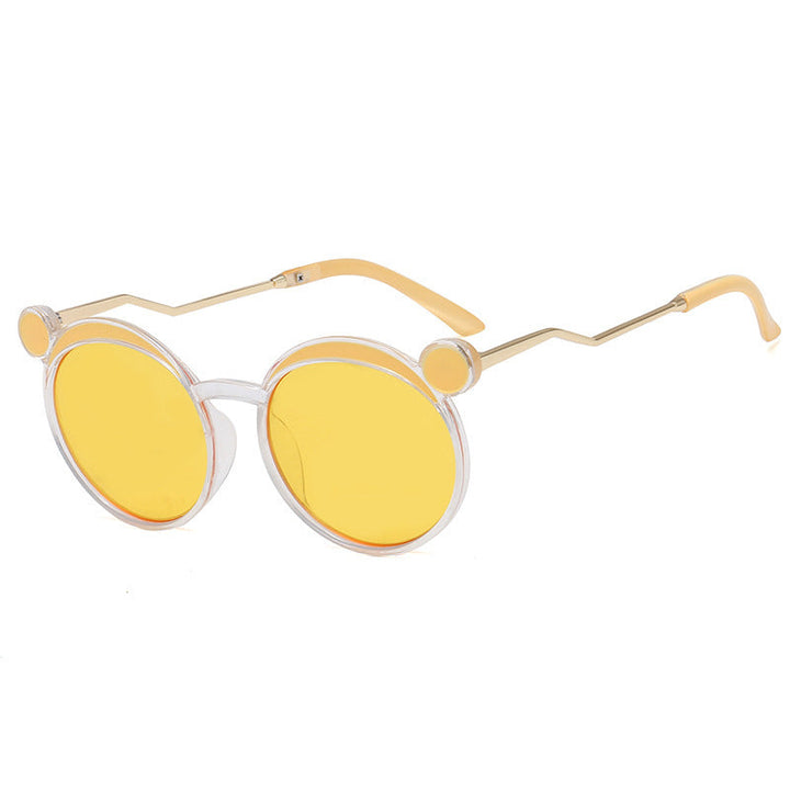 Women Fashion-Round Sunglasses with Innovative Frame and Colored Lenses Kalsten