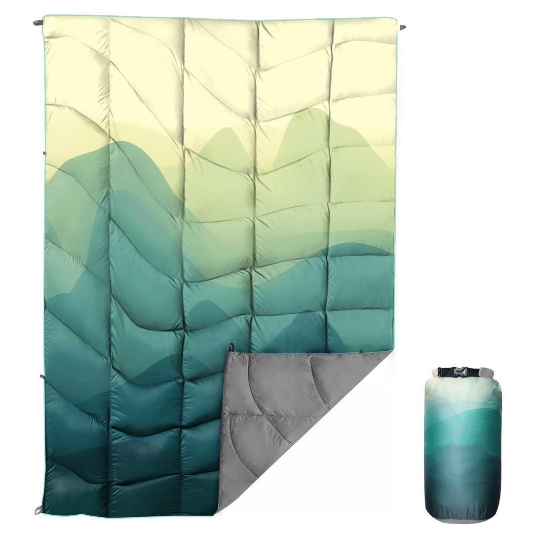 Unisex portable blanket with innovative compression design Kalsten