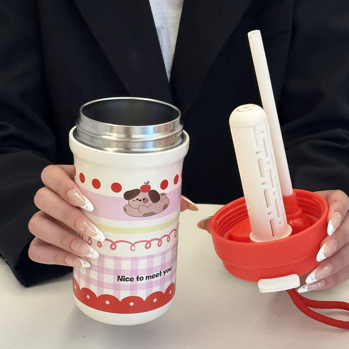 Ladies Insulated Drinking Cup with Cheerful Rabbit Design Kalsten