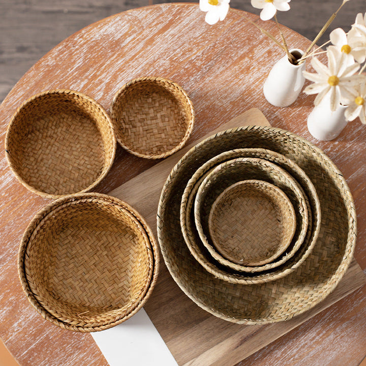 Handmade Natural Fiber Storage Basket Kalsten