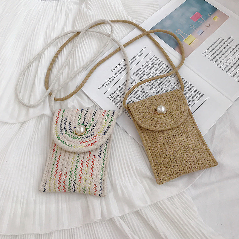 Handy bag in woven design Kalsten