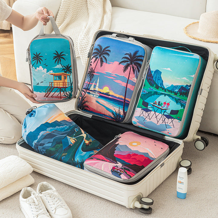 Set of travel organizers with unique nature motifs Kalsten