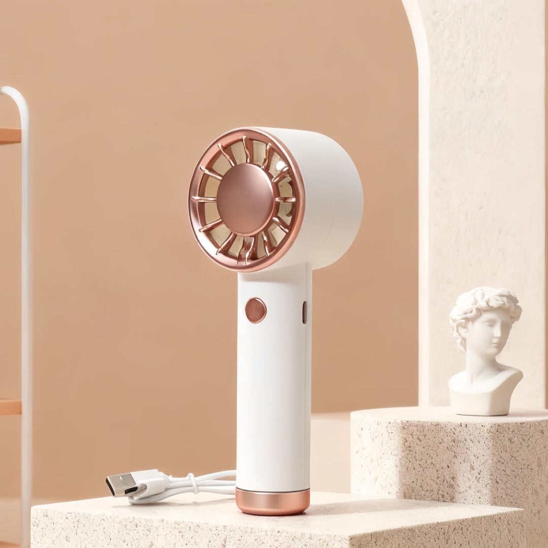 Women Portable Hand Fan with powerful battery technology and elegant design Kalsten