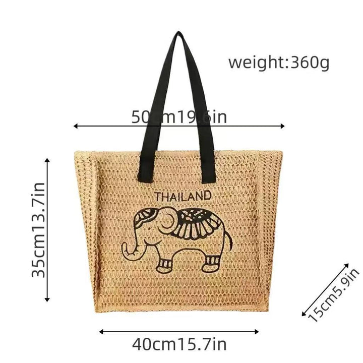 Cotton shopping bag with elephant design Kalsten
