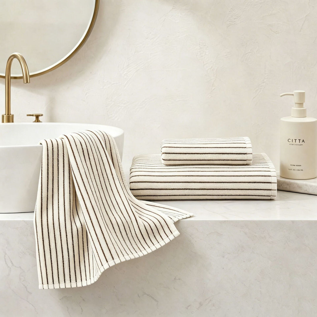 Women's Cotton Bath Towel with Striped Pattern Kalsten