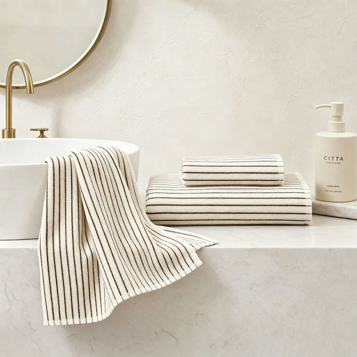 Women's Cotton Bath Towel with Striped Pattern Kalsten
