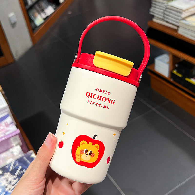 Women practical insulated drinking bottle with integrated carrying handle Kalsten