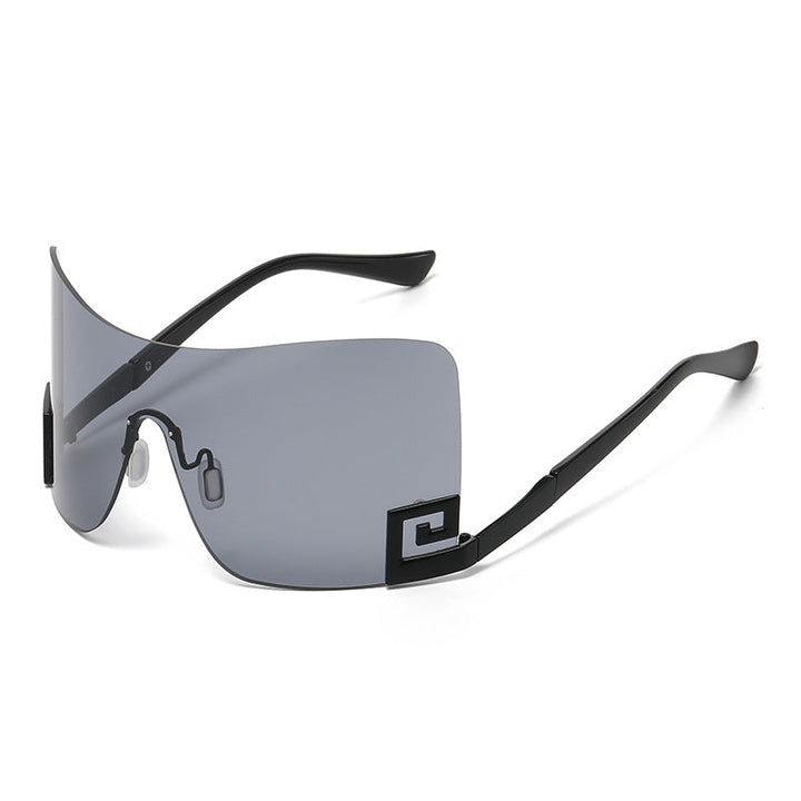 Women's Oversized Shield Sunglasses with Extravagant Design Kalsten