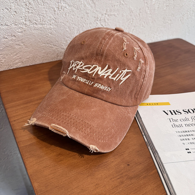 Women's Distressed Denim Adjustable Cap Kalsten