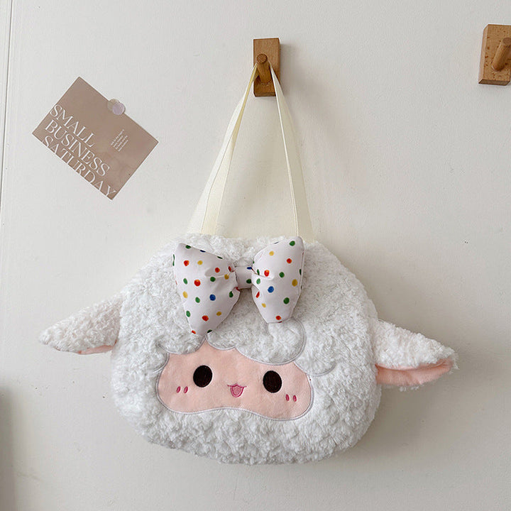 Plush Backpack with Cute Lamb Design Kalsten