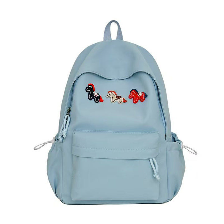 Playful Embroidered Animal Design Backpack Kalsten