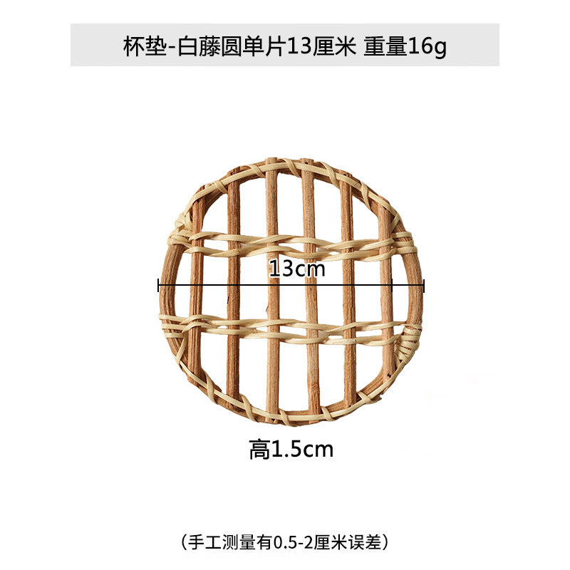Women Decorative Table Coasters made of Braided Natural Material Kalsten
