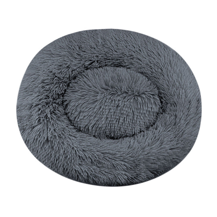 Luxurious Plush Round Dog Bed