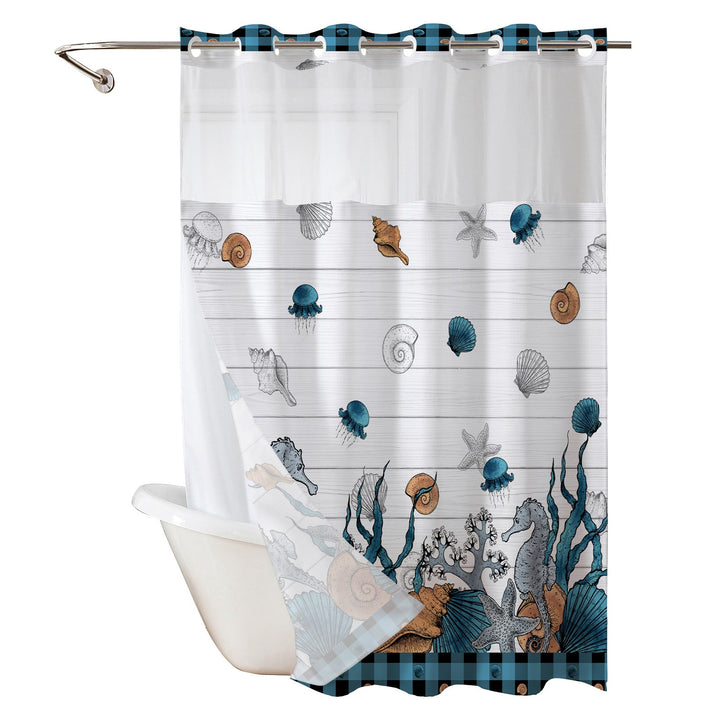 Ocean-Themed Shower Curtain Kalsten