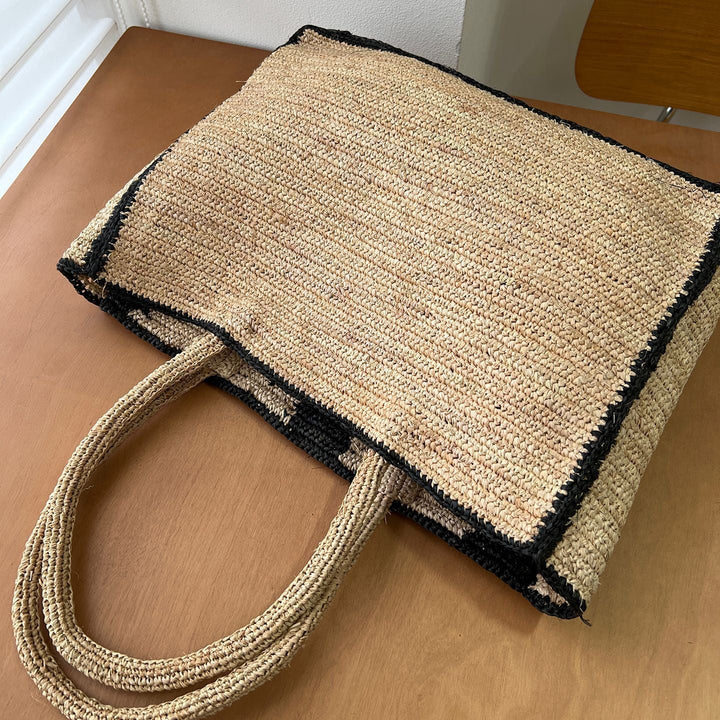 Handcrafted beach bag with floral design Kalsten