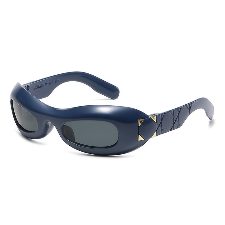 Women's futuristic designer sunglasses with innovative Kalsten frame