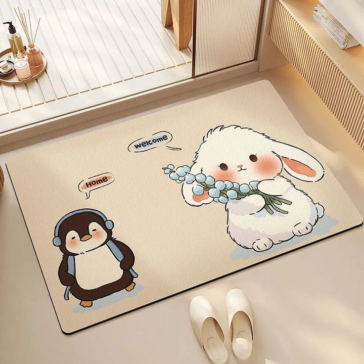 Welcome Home Cartoon Area Rug Kalsten